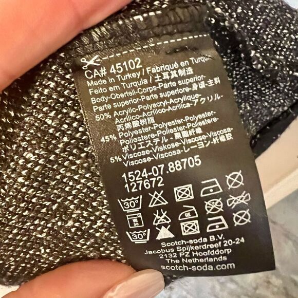 Scotch & Soda Straight Hem Sweatshirt Mini Dress Long Sleeve Black Womens Size 1 - Picture 6 of 10